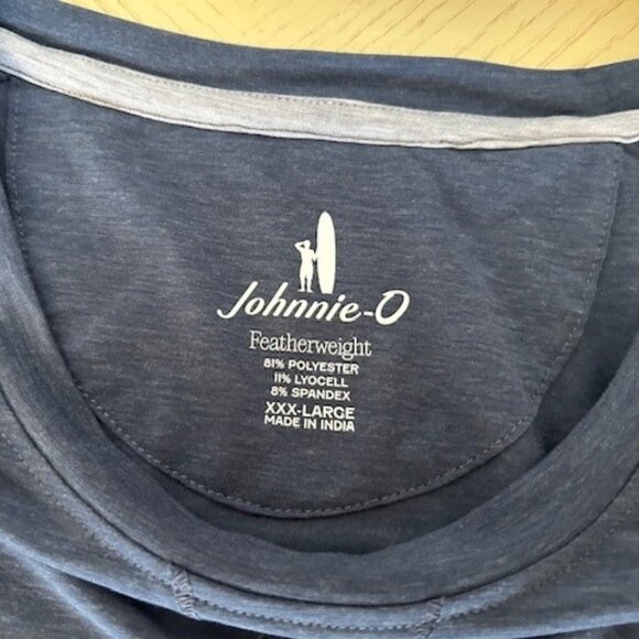 JOHNNIE-O FEATHERWEIGHT MENS GREY S/S T-SHIRT SIZE 3XL EMBROIDERED BLUE SURFER - Picture 4 of 12